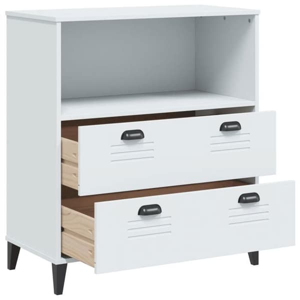 Maison Exclusive - Bibliotek VIKEN hvid 80x40x90 cm ingeniørtræ