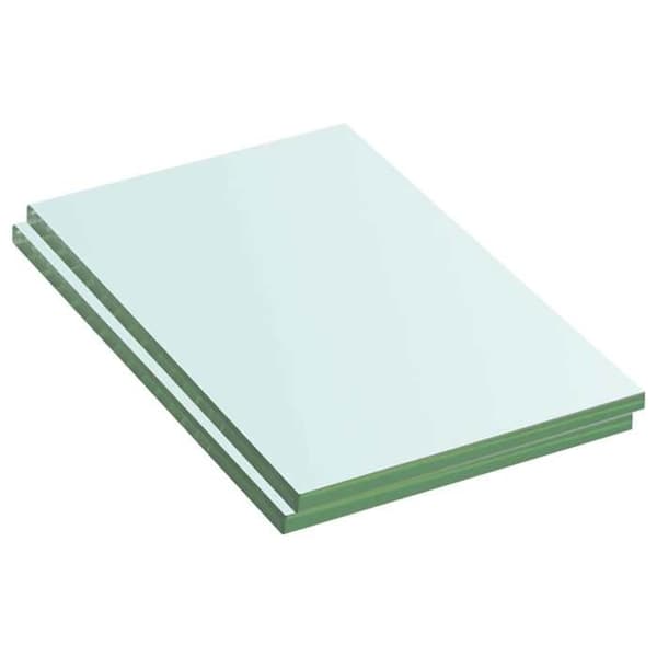 Maison Exclusive - Hyldepaneler 2 stk Glas Transparent 20 x 12 cm Transparent
