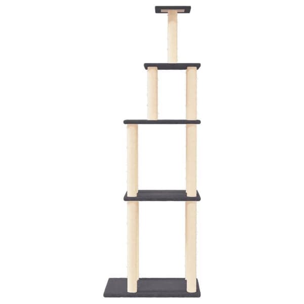 Maison Exclusive - Kattträd med sisal klöstrumpor mörkgrå 183 cm mörkgrå