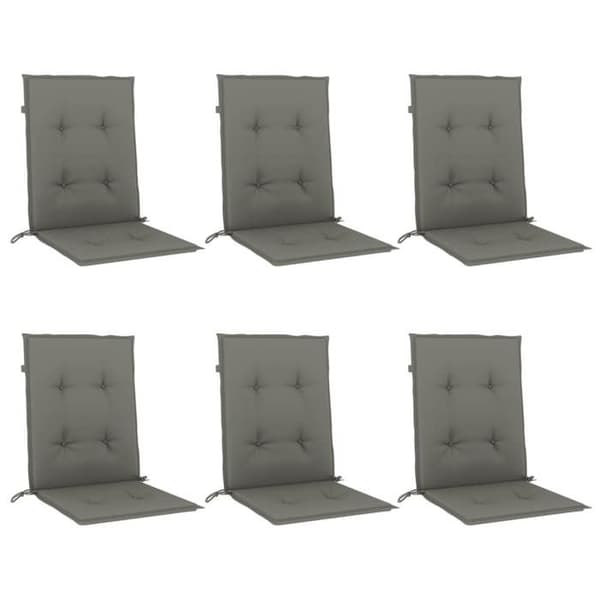 Maison Exclusive - Stolar med låg ryggstöd, 6-pack, mörkgrå blandning