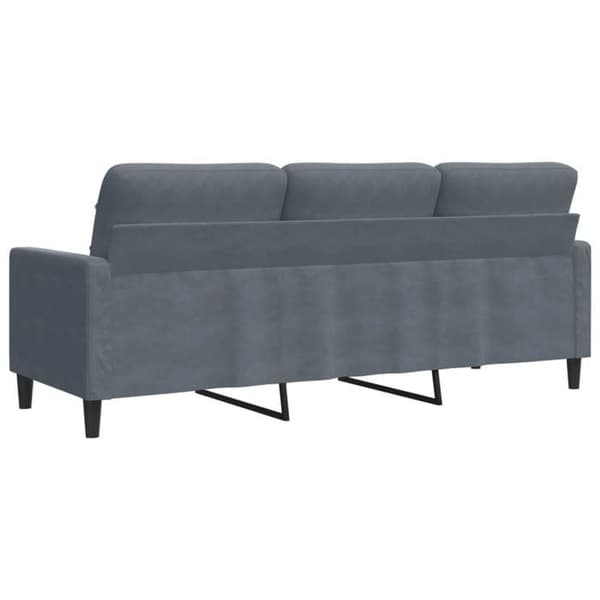 Maison Exclusive - Tummanharmaa 3-paikkainen sohva 180 cm Sametti