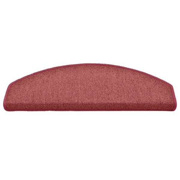 Maison Exclusive - Trappmatta 15 delar 65 x 24 x 4 cm Bordeaux Halvcirkelformad Stor