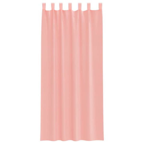 Verho - MAISON EXCLUSIVE - Silkkiverho - 2 kappaletta - 100% polyesteri - Vaaleanpunainen 140x245 cm rosa