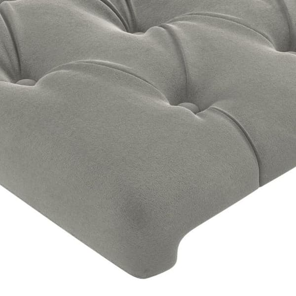 Maison Exclusive - Hovedgærde Lys Grå 160x7x118/128 cm Velour Ljusgrått