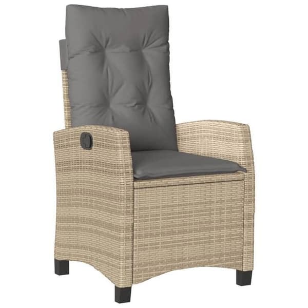 Maison Exclusive - Puutarhakalusteryhmä tyynyillä 5 kpl Beige polyrottinki