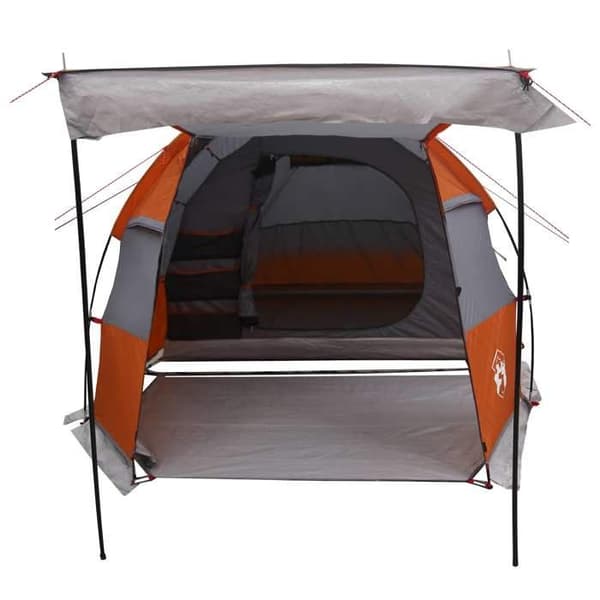 Maison Exclusive - Tunneliteltta Harmaa ja oranssi 390 x 215 x 152 cm