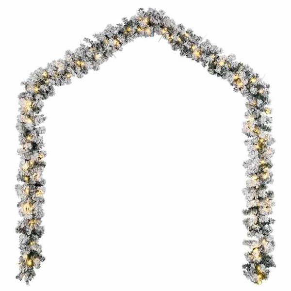 Maison Exclusive - Juleguirlande med LED-lys Grøn 5 m PVC