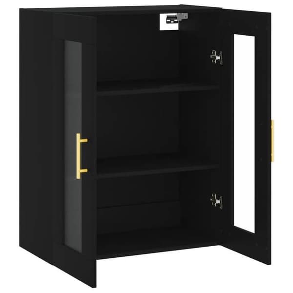 Maison Exclusive - Musta seinäkaappi 69,5x34x90 cm