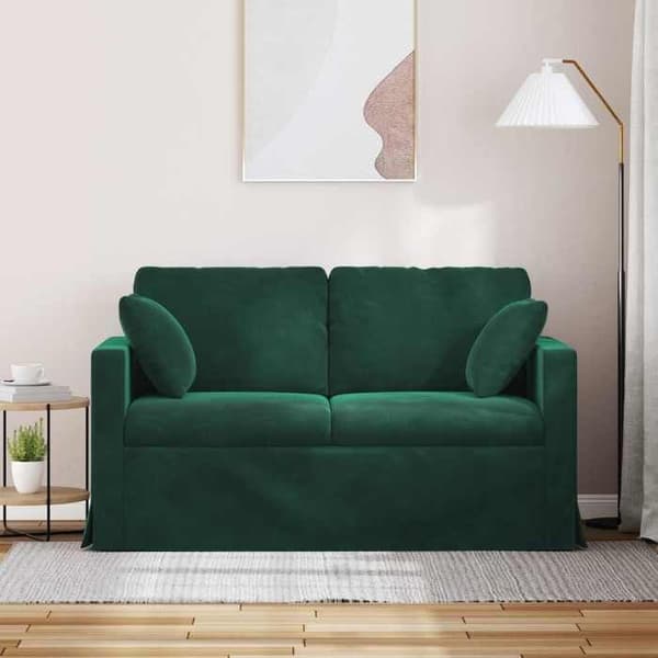 Maison Exclusive - Mörkgrön Soffa 138 x 78 x 80 cm Sammet