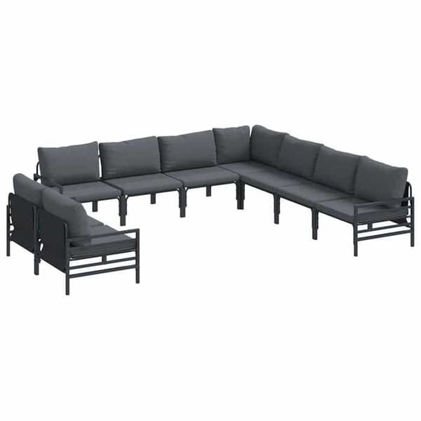 Maison Exclusive - 9 osan musta terassikalustesarja