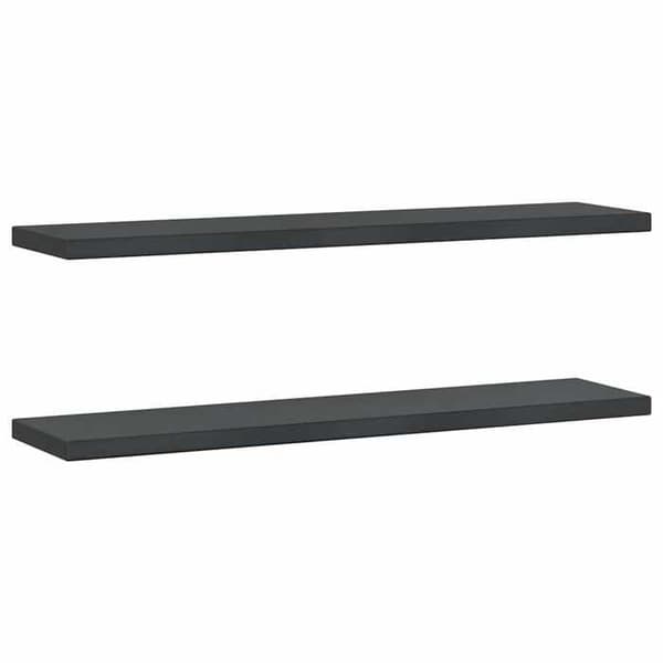 Maison Exclusive - Væghylder 2 stk 100x23,5 cm sort rustfrit stål Svart