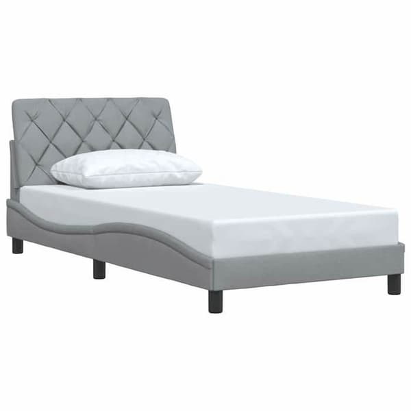 Maison Exclusive - Sengebund uden madras lys grå 100x200 cm stof