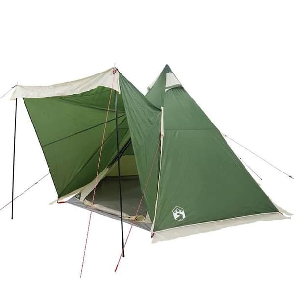 Maison Exclusive - Perheelle tarkoitettu vihreä vedenpitävä tipi-teltta 6 hengelle