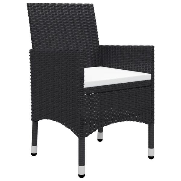 Maison Exclusive - Have spisebordssæt 5 stk Sort Svart
