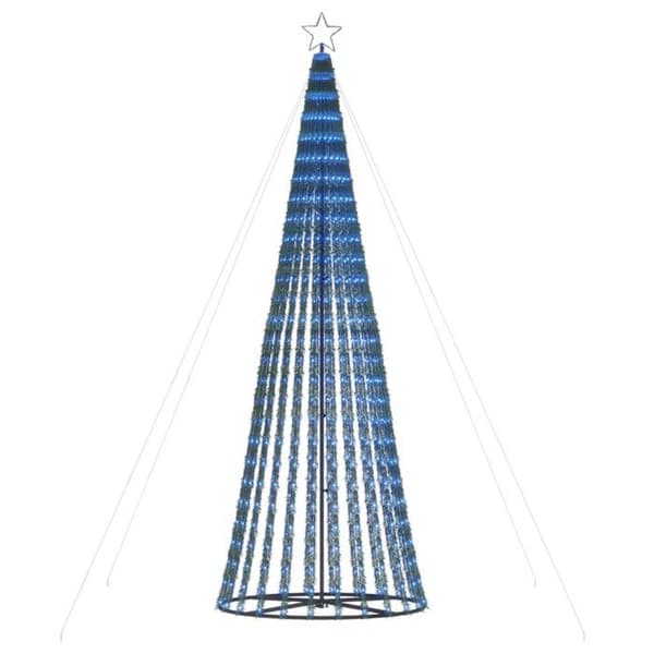 Juletræ - EKSKLUSIV HUS - 688 LED - Blå - 300 cm - 8 lys effekter Blå