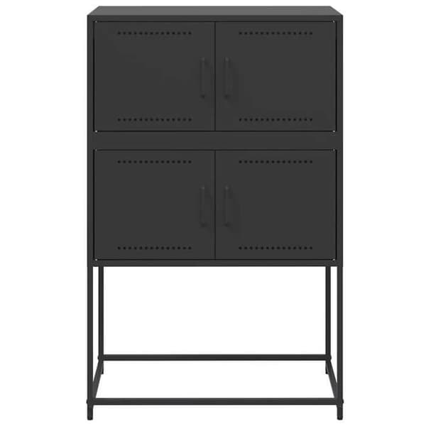 Maison Exclusive - Buffet sort 68,5x38,5x107 cm stål Svart