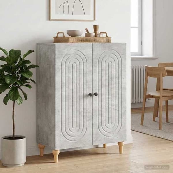 Maison Exclusive - Buffet Grå beton 66 x 34,5 x 90 cm Ingeniørtræ