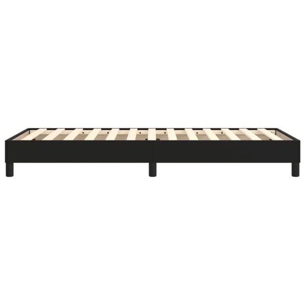 Maison Exclusive - Sengebund med sorte lameller 90x200 cm i kunstlæder