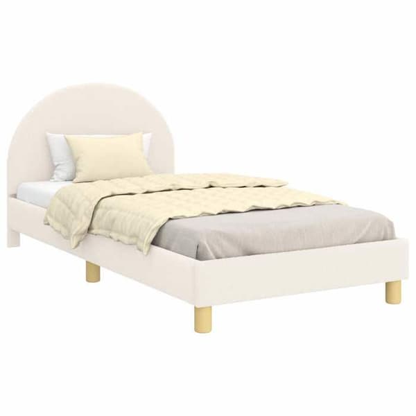 Maison Exclusive - Sengestel til børn med hovedgærde Creme 90 x 200 cm