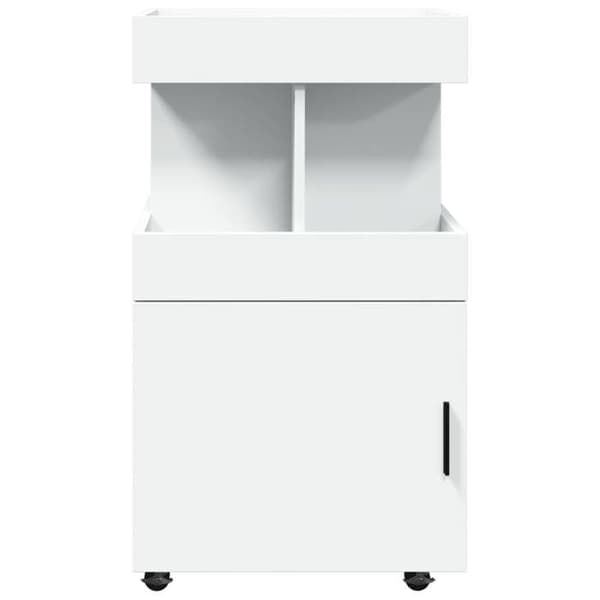 Maison Exclusive - Vit barvagn 50x41x89 cm i ingenjörsträ