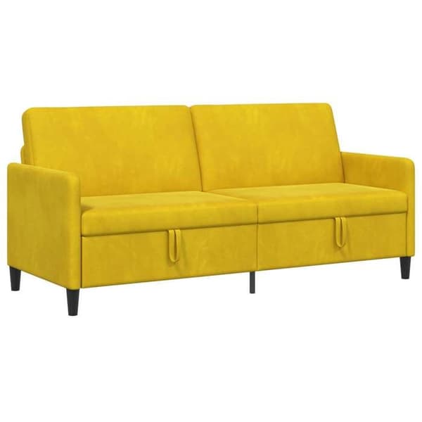 Maison Exclusive - Soffa med förvaring Gul 192 x 78 x 87 cm Polyester