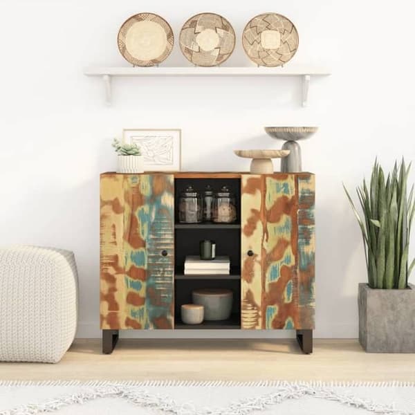 Maison Exclusive - Buffet med 2 døre 90x33x75 cm genbrugstræ