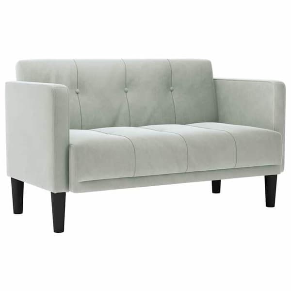 Maison Exclusive - Sofa til to personer lys grå 111 cm velour