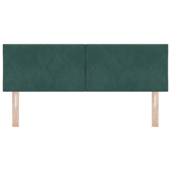 Maison Exclusive - LED-päätyvihreä 144 cm Sametti Mörkgrön