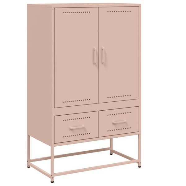 Maison Exclusive - Buffé hög rosa 68x39x111,5 cm stål