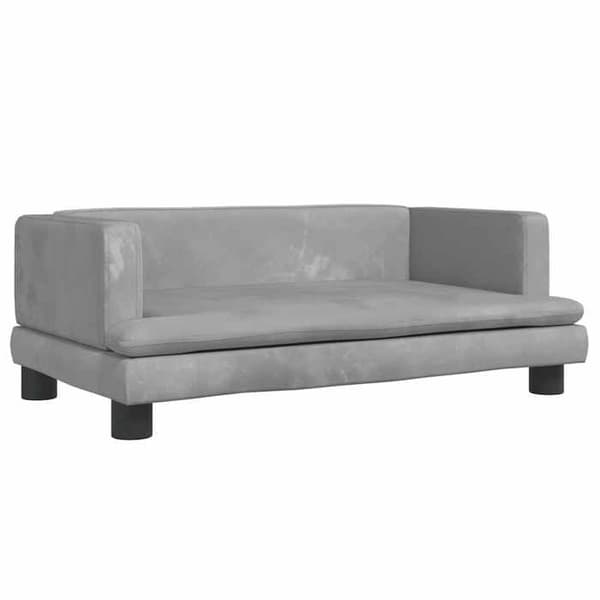 Maison Exclusive - Vaaleanharmaa koiranpeti 80x45x30 cm samettia ljusgrått