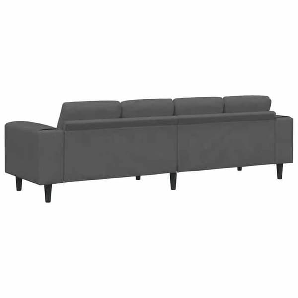 Soffa - EXKLUSIVT HUS - Modern - Mörkgrå - Kordfluwel - 250 x 77 x 76 cm Mörkgrå