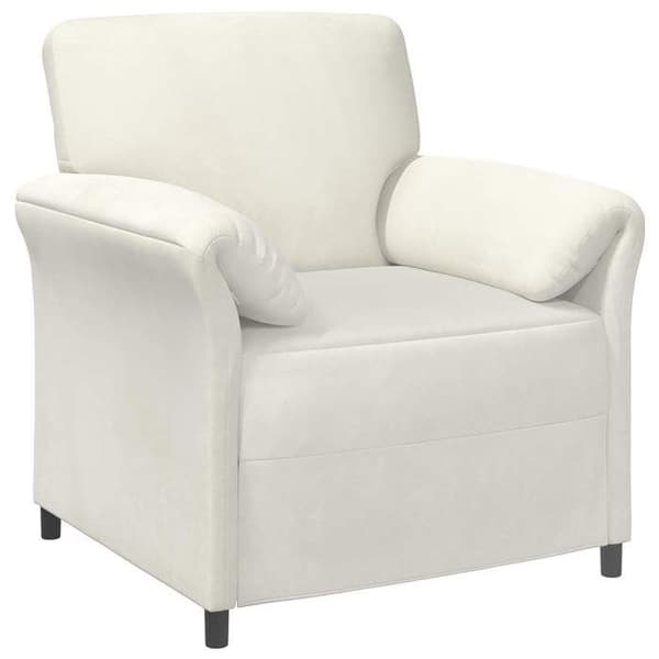 Maison Exclusive - 1-personers sofa i cremevelour