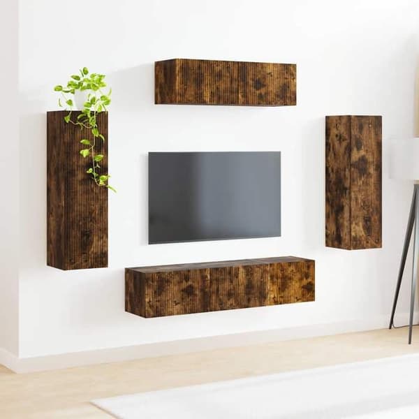 Maison Exclusive - TV-møbel 5 stk Røget eg