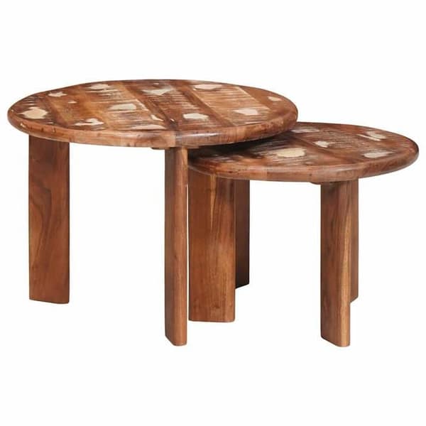 Borde - EKSKLUSIV HUS - Gigognes 2 stk - Gul - Rund - Ø50/Ø40 cm