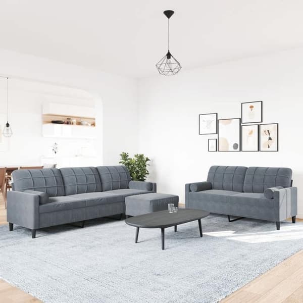 Maison Exclusive - Sæt af 3 sofaer med puder og velourpuder