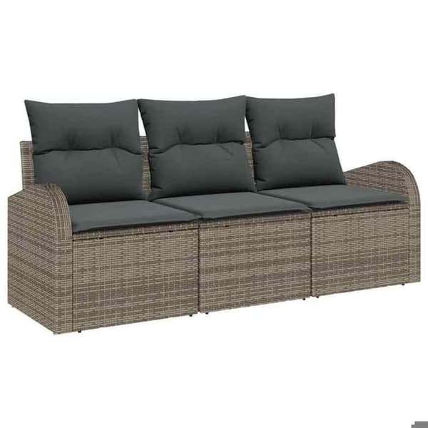 Havemøbler - MAISON EXCLUSIVE - Modulær - Grå - Poly rattan - 3 dele Grå