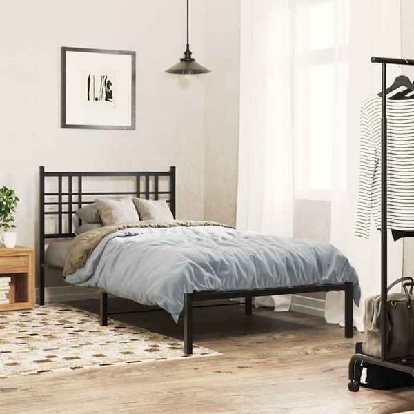Maison Exclusive - Erstatnings hovedgærde metal sort 100 cm