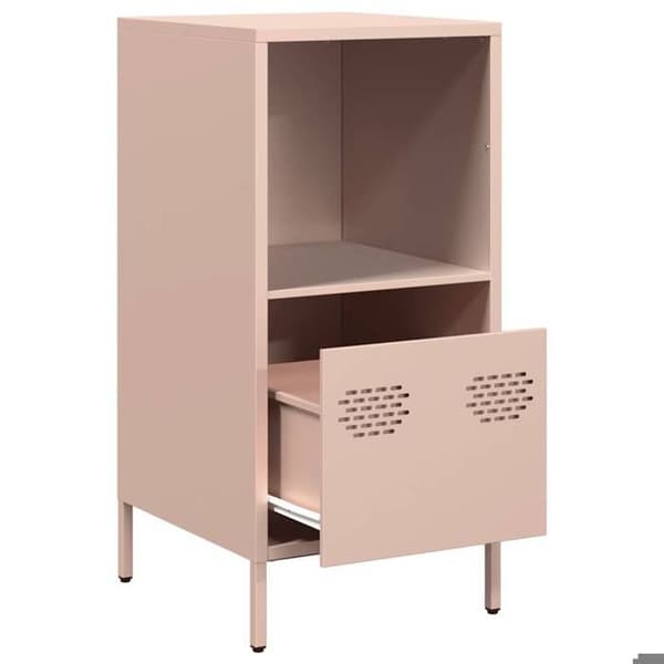 Maison Exclusive - Buffé rosa 35x39x73,5 cm kallvalsat stål