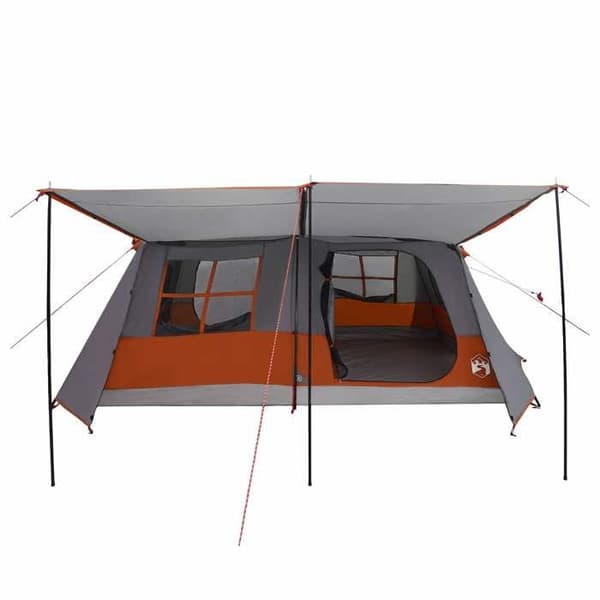Maison Exclusive - Tunneliteltta Harmaa ja oranssi 400 x 278 x 182 cm