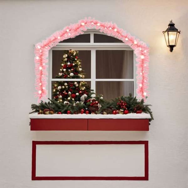 Julegirlander - EKSKLUSIV HUS - 10 m - Rosa - Økonomisk LED - USB 5V Ros