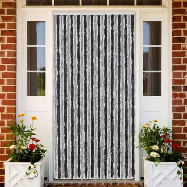 Maison Exclusive - Grå og sort myggenet 100x200 cm chenille