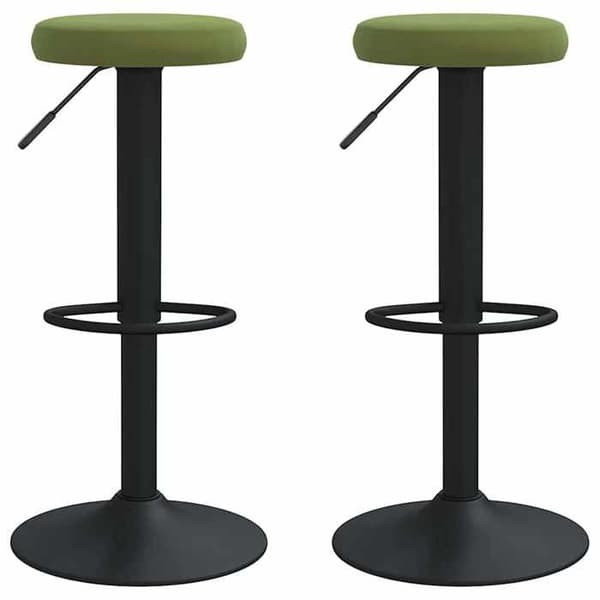 Maison Exclusive - Barstolar set om 2 ljusgrön sammet
