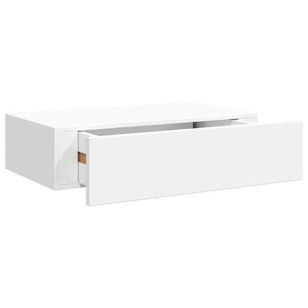 Maison Exclusive - Vägghylla med låda Vit 40x23,5x10 cm MDF Vit