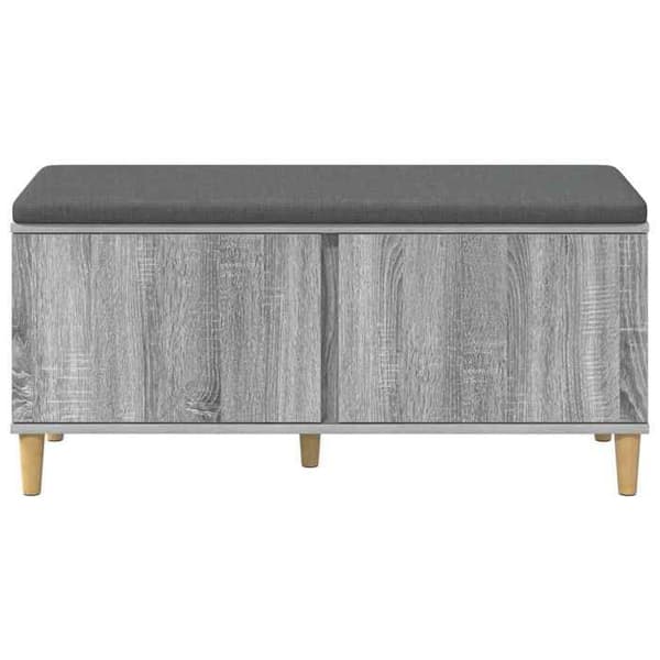 Maison Exclusive - Entrémöbel med grå Sonoma-kudde 100 x 38 x 46 cm
