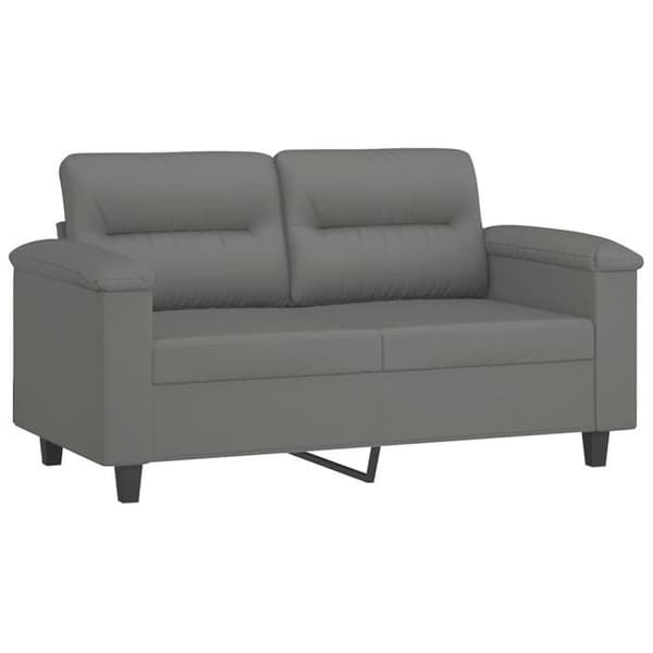 Maison Exclusive - Set med soffor 2 st mörkgrå kuddar mikrofiber