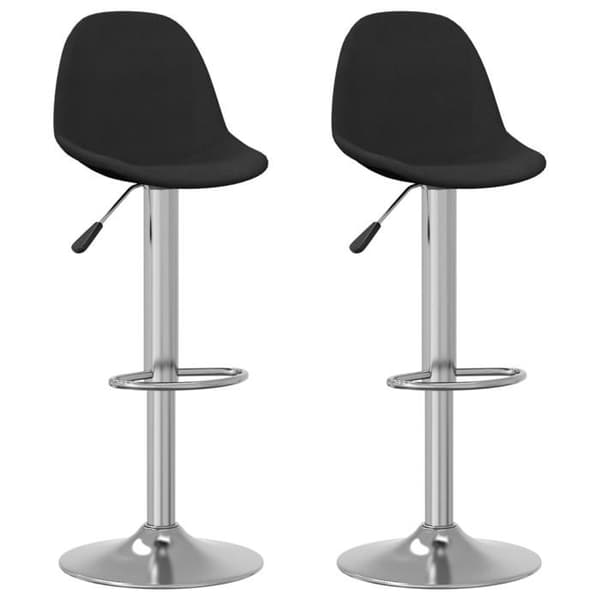 Maison Exclusive - Barstolar set om 2 svart tyg