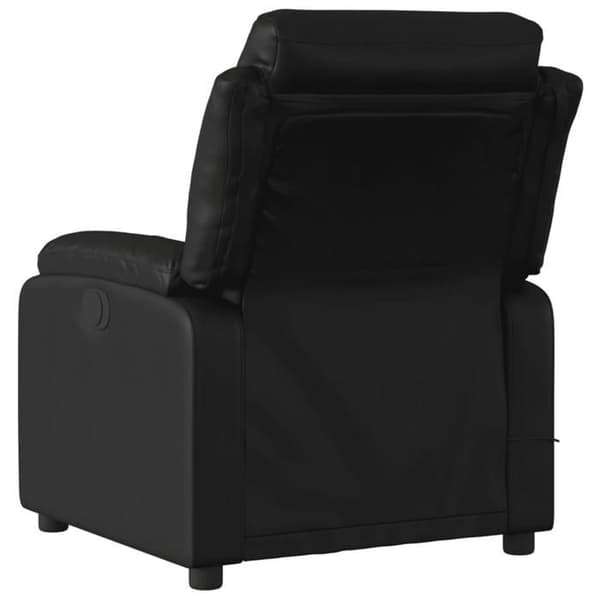 Maison Exclusive - Sort læderlook massage stol med vippefunktion