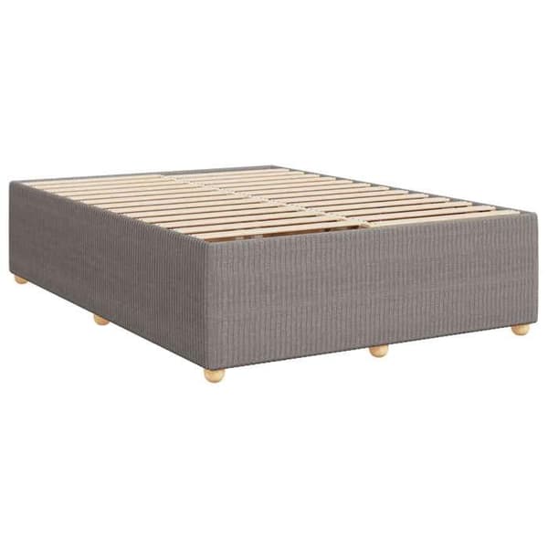 Maison Exclusive - Boxspring seng med madras Taupe 140 x 190 cm Stof