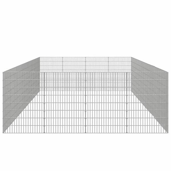 Maison Exclusive - Indhegning til kæledyr med 24 paneler 54x80cm galvaniseret jern