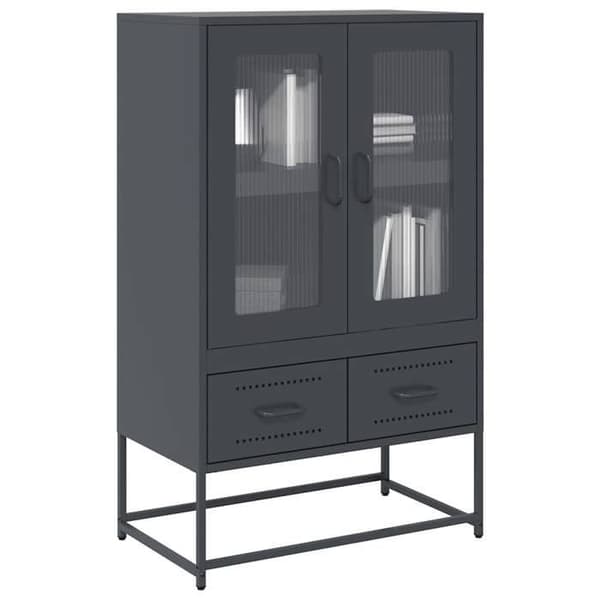Maison Exclusive - Buffé hög antracit 68x39x111,5 cm stål